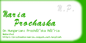 maria prochaska business card